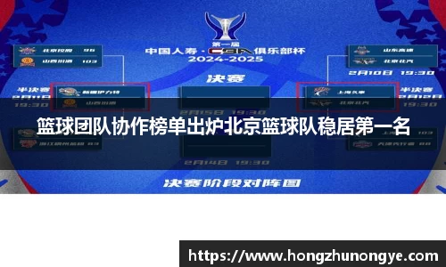 篮球团队协作榜单出炉北京篮球队稳居第一名